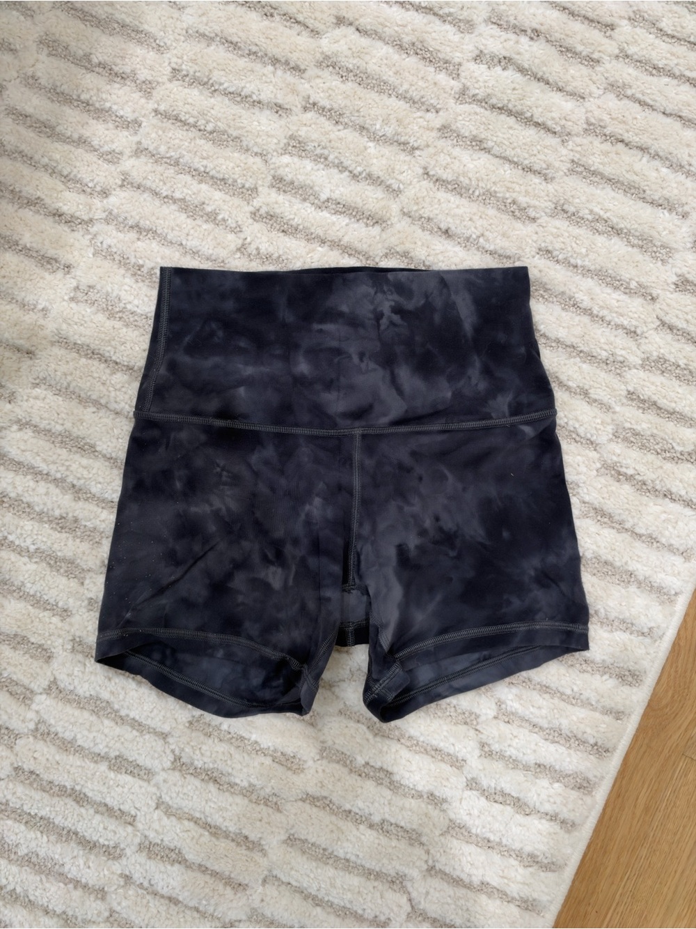 Lululemon Align High-Waist Black Tie-Dye Women’s Athletic Shorts